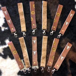 Keyfobs cowhide and leather